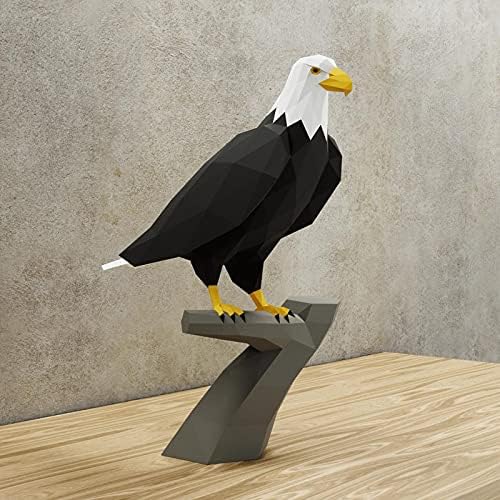 WLL-DP Modelagem de águia criativa 3D geométrico decoração de papel de papel de papel diy troféu modelo escultura de papel