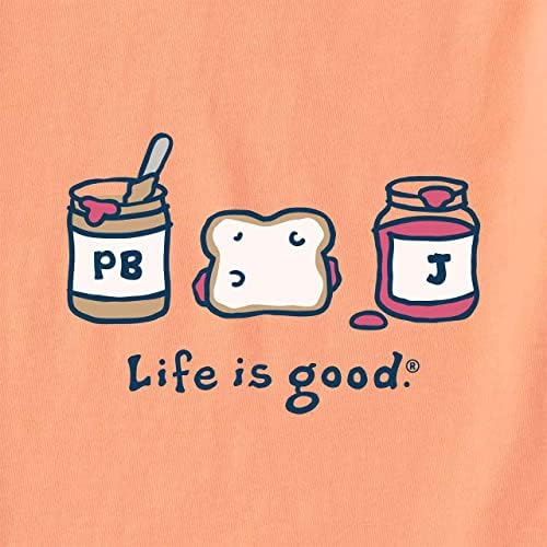 A vida é boa. Crianças de manteiga de amendoim e geléia camiseta, Canyon Orange