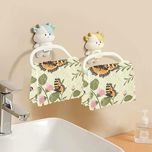 Sinestour lindos panos de prato de cozinha de borboleta conjunta para lavable toalhas laváveis ​​para limpar panos