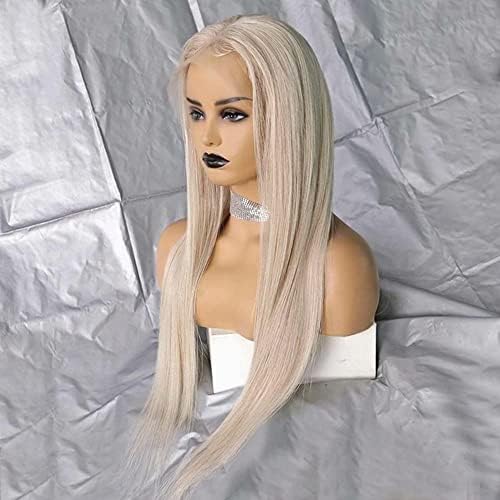 XZGDEN Blonde Lace Front Wigs for Women Long Straight Free Parte Fibra de fibra de fibra de fibra de fibra natural da peruca