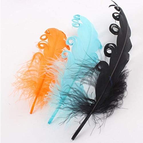 VideOPUP 20pcs Orange penas de ponta enrolada 12-17 cm Feathers naturais para festas de decoração de roupas artesanais