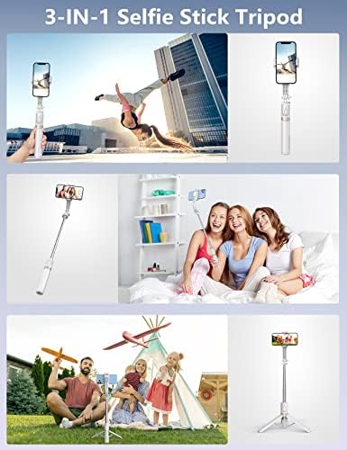 Tupwoon Selfie Stick com tripé atualizado, bastão de selfie com 2 luzes de preenchimento, tripé de viagem de 44.9 polegadas