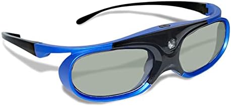 Óculos 3D universais, óculos de obturador ativo DLP-link com bateria recarregável de 80 mAh, 50 horas de trabalho contínuo, óculos