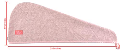 Toalha de cabelo de microfibra Youlertex para mulheres, 4 pacote de 4 polegadas x 26 polegadas, super absorvente