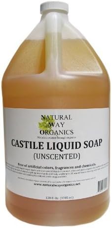 Maneira natural de maneira natural Organics Ultra Mild Castile Soap - Perfeito para cuidados com a pele natural e cabelo - Faça seus