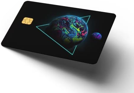 Workiran Space Planet Card Skin | Adesivo para transporte, cartão -chave, cartão de débito, pele de cartão de crédito | CARRO