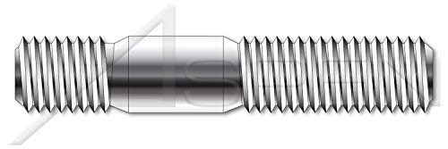 M16-2.0 x 40mm, DIN 938, métrica, pregos, extremidade dupla, extremidade de parafuso 1,0 x diâmetro, a4 aço inoxidável A4