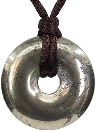 Keleny semi preciosas pedras preciosas de 30 mm de moeda de círculo de paz de donut miçangas de corda trançada ajustável