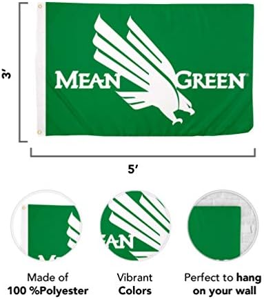 Desert Cactus University of North Texas Flag Unt significa bandeiras verdes Banners poliéster interno externo 3x5