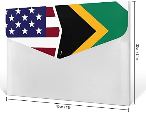 Pasta de arquivo de expansão da bandeira americana e africana 6 Bolsos Organizador de Arquivos de Acordeão Pastas fofas para documentos