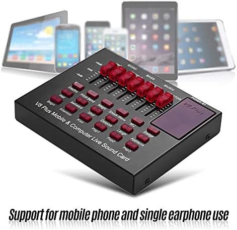 SXYLTNX Recarregável Mobile e Computador Card Live Som Interface USB Audio com vários efeitos sonoros BT Connection para cantar