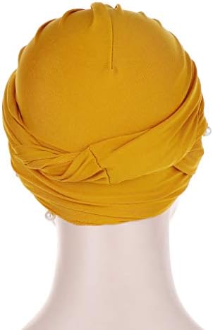 Cabeça de cetim de cetim feminino enrole o lenço de gorro desleixado de gorro cetim de cetim de cabeça muçulmana para quimioterapê