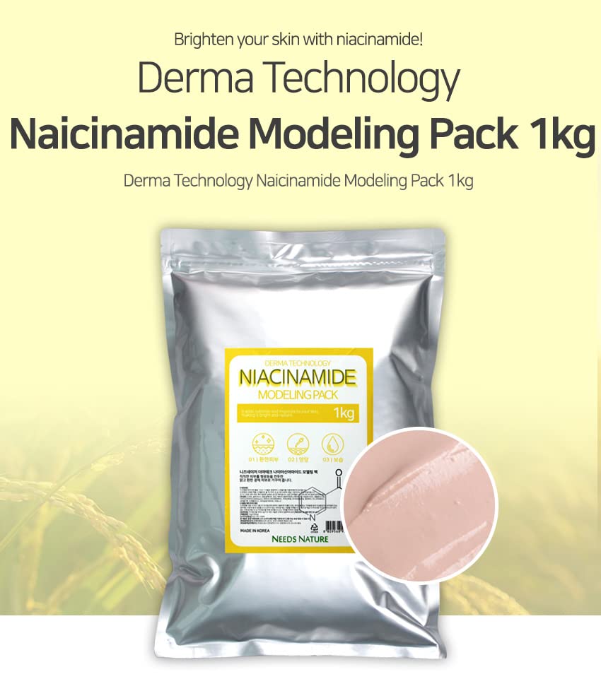 Precisa da natureza Dermatech Niacinamida Modeling Pack 1kg + Pack Tool Set