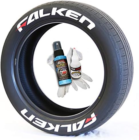 Adesivos de pneu Falken com kit de letras para pneus de traço vermelho-acessório de complemento fácil de bricolage com