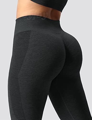 VoyJoy Mulheres Scrunch Butt Lifting Buttless Yoga Leggings Alta cintura