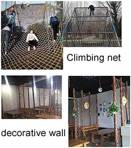 Rede de carga de corda de cânhamo, rede decorativa de parede, rede de grades de varanda de escadas para crianças.