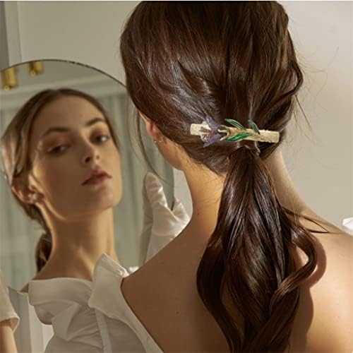 Uxzdx primavera verão monet jardim clipe de cabelo cartão de metal artesanal cocar de metal para mulheres