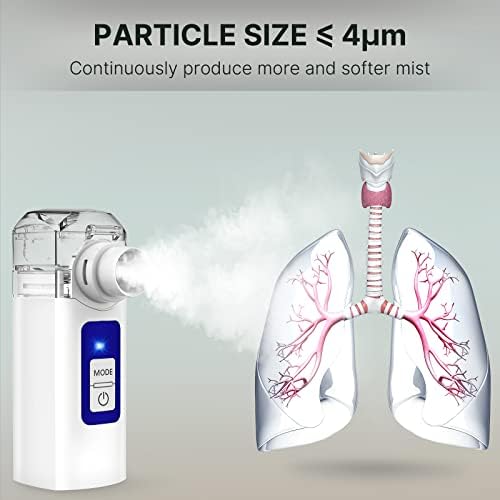 Nebulizador portátil de Panashe, máquina de nebulizante de malha ultrassônica para adultos e crianças, nebulizador de mão