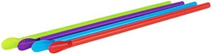 Kolorae Scoop Straws - BPA Plástico livre e coloridas coloridas Atuam como uma colher e palha, ótima para qualquer ocasião!