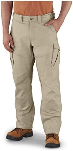 Guia Gear Ripstop Work Cargo Pants para homens em algodão, calças táticas grandes e altas para construção, utilidade