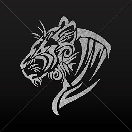 Gatos selvagens de vários tamanhos adesivos decalque decalque tigre tigre tribal veículo meteorologista preto