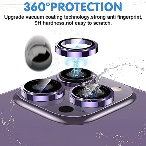 [3+3] Meikobuly para iPhone 14 Protector de lente da câmera Pro / iPhone 14 Pro Max Camera Lens Protetor, [Proteção