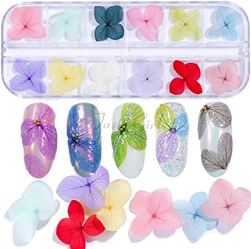12 cores/caixa 3d unhas de unhas secas decoração de flores diy conservado em decoração de unhas de manicure accessoires ferramentas