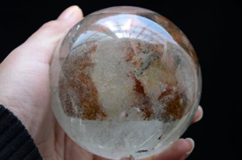 Real Tibete Himalaia Alta Altitude Verde Clear Phantom Crystal Quartz Ball Sphere Orb 3,11 polegadas Reiki Cura