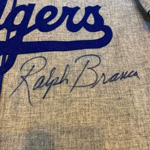 Bobby Thomson Ralph Branca Shot Heard 'Round World assinou Jersey Steiner + MLB - Jerseys autografados da MLB
