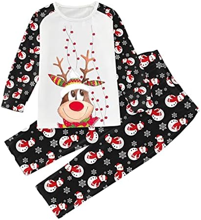 Pijama de Natal para Família 2022 Recens de Xmas fofos Princo de calça xadrez PJS PJS Sets Sleepwear Jammies Loungewear