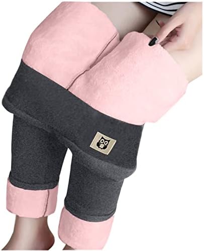LMSXCT Alta cintura de lã forrada leggings para mulheres calças de legging de leis de inverno