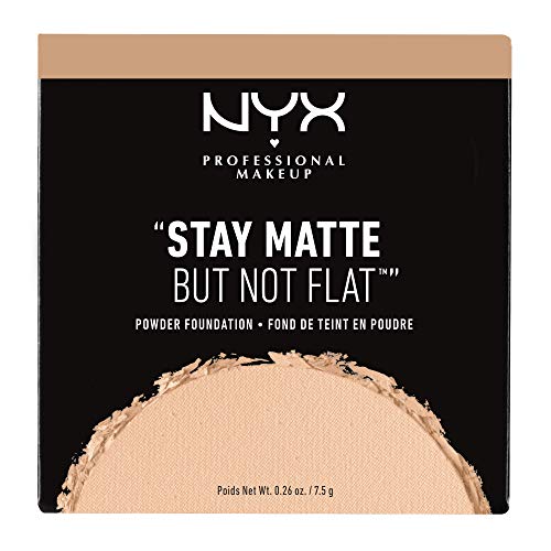 NYX Makeup Professional Stay, mas não fundação em pó plana, bege quente
