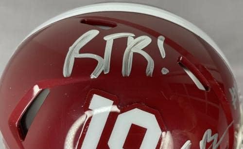 Slade Bolden assinou o mini capacete de futebol do Alabama Crimson Tide W/JSA Coa & Proof - Mini Capacetes Autografados