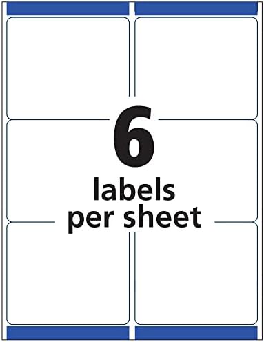 Avery Removable 3-1/3 x 4 polegadas White Id Rótulos 150 pacote e impressão removível Avery ou escreva etiquetas 2 x 4 - Ótimo para