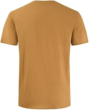 Pequeno algodão de algodão em vaca de algodão em V masculino Casual Camisetas Tamas Longas Luzes Soldas Casuais