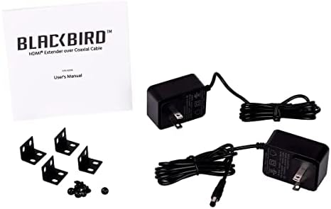 Monoprice Blackbird HDMI Extender sobre cabo coaxial de até 328 pés 1080p@60Hz, 6,75 Gbps Largura de banda de vídeo, HDCP 1.1, para