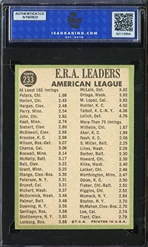 1967 Topps 233 Gary Peters/Joe Horlen/Steve Hargan Al Era Líderes Isa 8.5