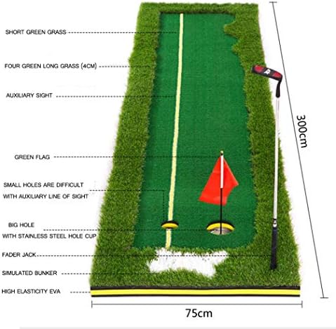 WSHZ Indoor/Outdoor Utting Green Conjunto, MAT de batida de golfe, Games OLF de 0,753m, para casa, escritório, uso ao ar livre,