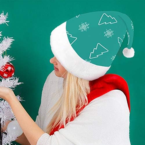 Chapéu de Papai Noel de Natal, Árvore de Natal Verde Chapéu de Férias de Natal para Adultos, Unisex Comfort Hats de Natal para