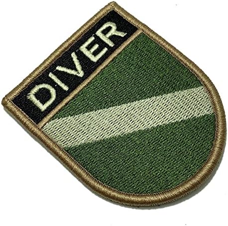 BD0175EV03 Bandeira do mergulhador bordado em uniforme, quimono, bicicleta de colete, ferro ou costura