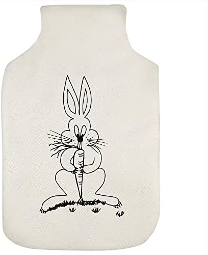 Azeeda 'Rabbit & Carrot' Hot Water Bottle Bottle