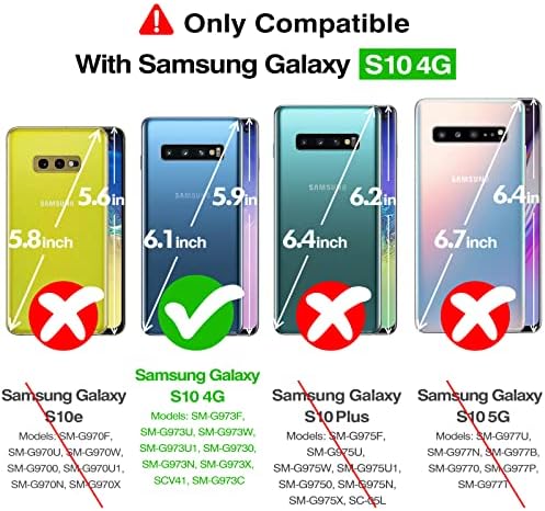 Rayboen Case for Samsung Galaxy S10, capa de Crystal Clear Caso Protectado de Chefe de Choffet