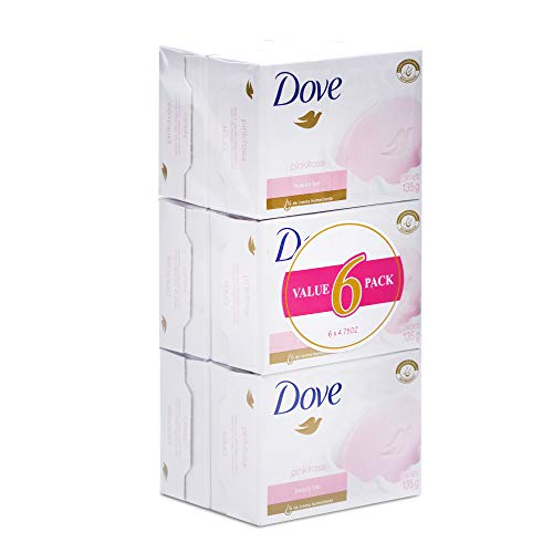 Soaps de bar de creme de beleza Dove, rosa / rosa - 135g / 4,76oz x 6 pack6