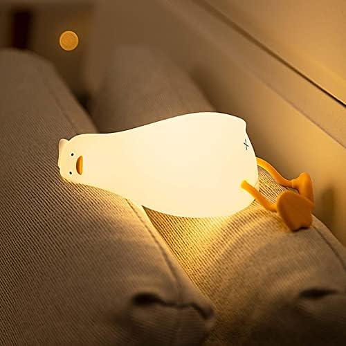 LEEFASY desenho de silicone pato noturno lâmpada noturna lâmpada USB LED LED LED para adolescentes quarto de bebê