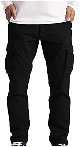 Calça de carga esportiva de wenkomg1 para homens trabalhos luxuosos calças folgadas calças de moletom reto de pernas