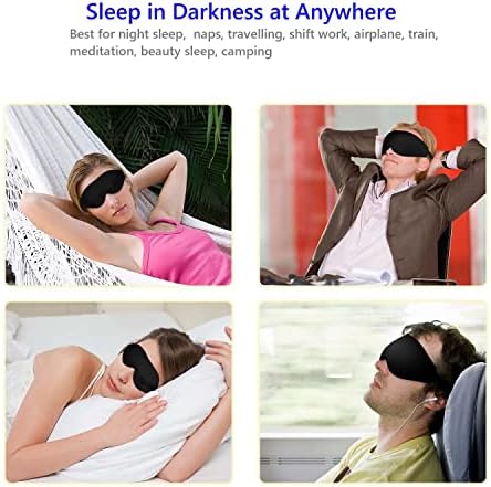 Emicute 3d máscara de sono para homens tampas oculares, máscara de olho super confortável para dormir e cílios, Blackout