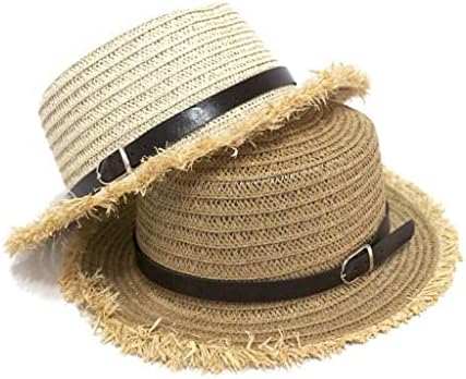 Adquirir chapéu de palha de palha liso Summer Spring Trip feminino Caps de lazer Belt Beach Sun Hats Raffia Fringe Straw Cap