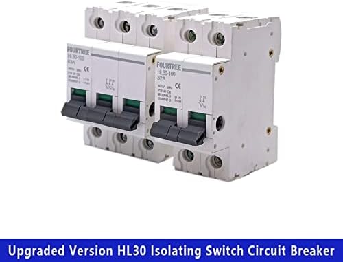 Aybal 1PCS Switch principal HL30 Isolador do disjuntor Função da família Desconector isolador 3p 32a 63a 100a