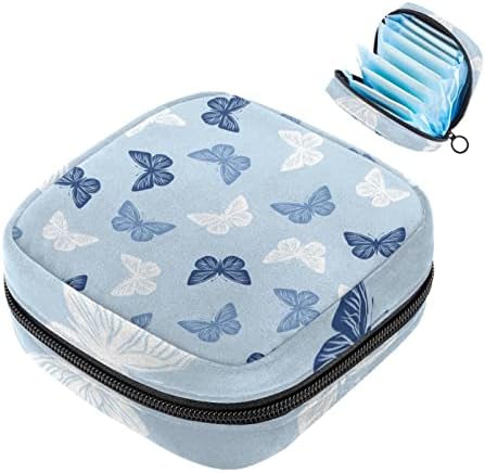 Wihte azul borboleta menstrual saco saco de guardana
