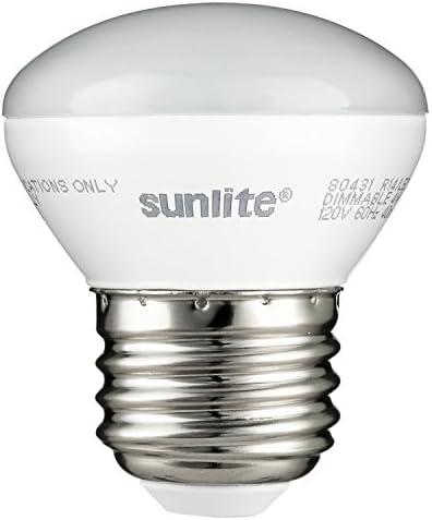 Sunlite 80557-Su LED R14 MINI LUZEMENTO DE FLHOURNO REFLECTOR, 4 watts, 250 lúmens, Base média, Dimmable, ETL listada, 3000k